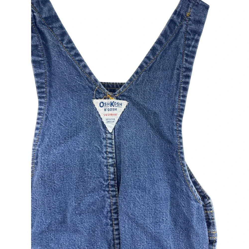 Vintage OshKosh B'gosh Vestbak Blue Purple Plaid Lined Denim Overalls Size 5